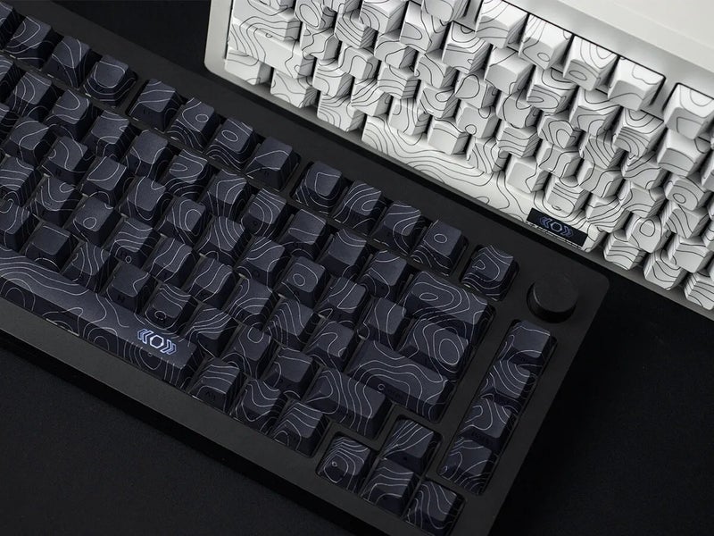 Y&D Cherry Profile Double Shot PBT Keycaps - 136 Keys Topography DYE-Sub Gaming Keyboard Keycap Set - Shine Side Print - Image 3